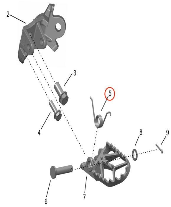 Storm Bee Footpeg Return Spring (LEFT) - Surron Canada