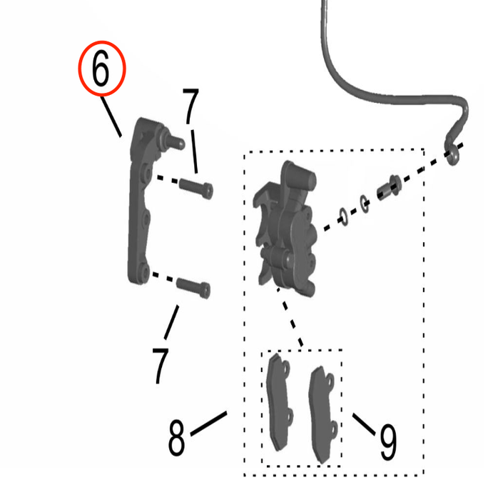 Storm Bee Front Caliper Bracket - Surron Canada