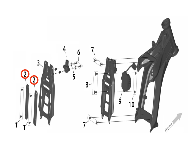 Ultra Bee Battery Front Support Bracket - Surron Canada