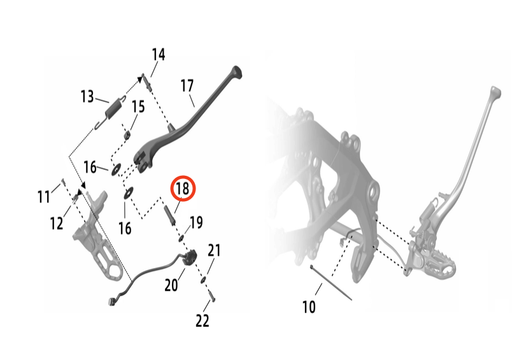 Ultra Bee Kickstand Axle Pin - Surron Canada