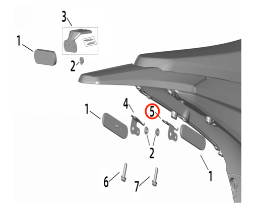 Ultra Bee Rear Reflector Bracket (RIGHT) - Surron Canada