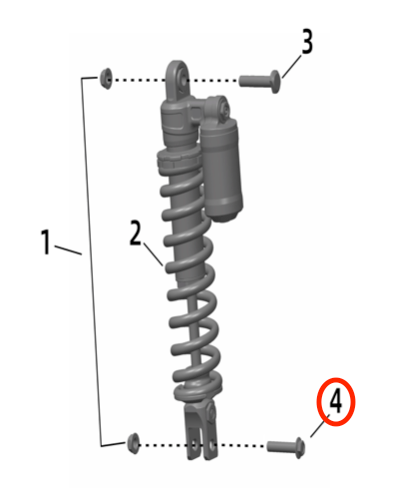 Ultra Bee Rear Shock Axle Bolt (LOWER) - Surron Canada