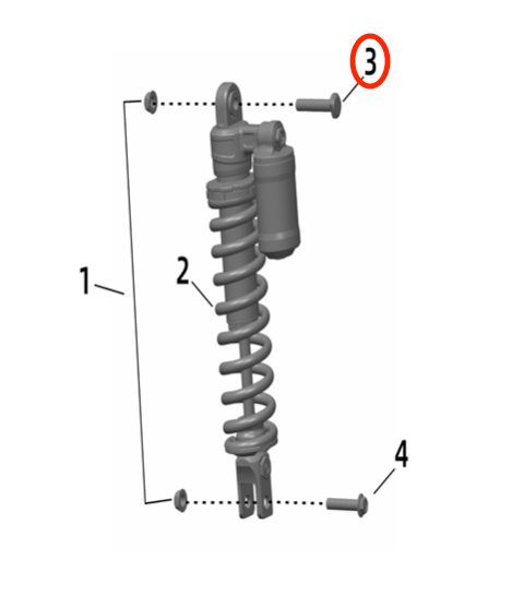 Ultra Bee Rear Shock Axle Bolt (UPPER) - Surron Canada