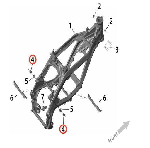 Ultra Bee Rear Triangle/Frame Bushing - Surron Canada