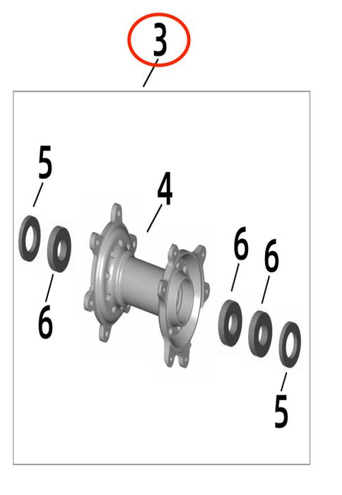 Ultra Bee Rear Wheel Hub Assembly - Surron Canada