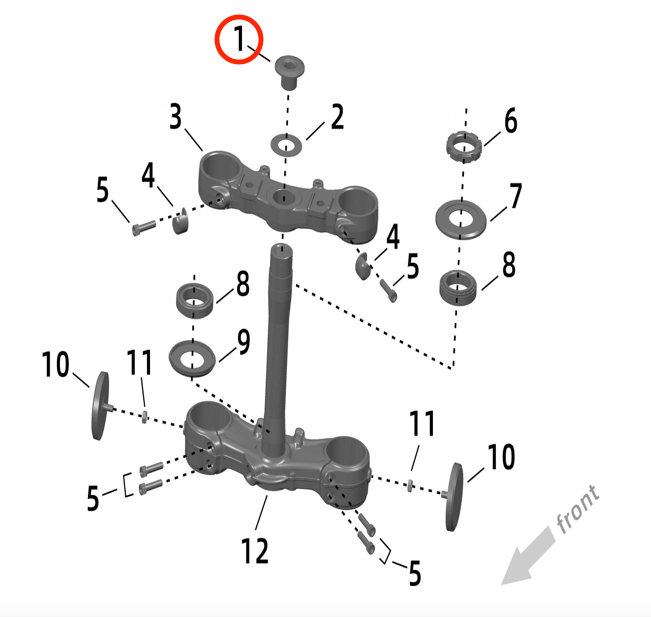 Ultra Bee Steering Head Nut - Surron Canada