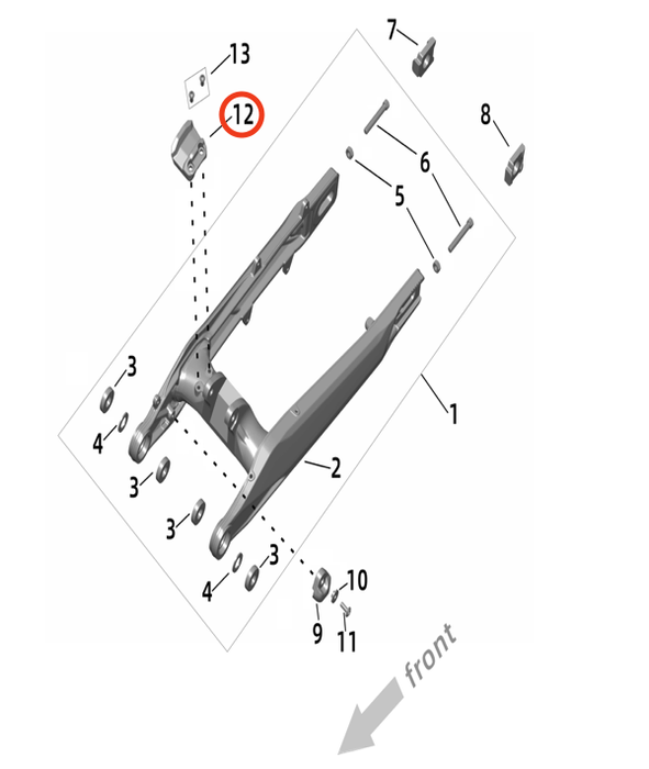 Ultra Bee Swingarm Top Protection Block - Surron Canada